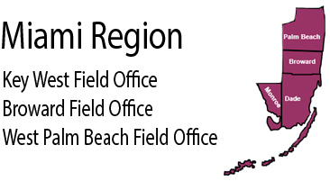 Button to file complaint in the Miami Region