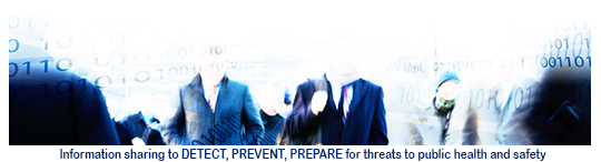 Information sharing to DETECT, PREVENT, PREPARE for threats to public health and safety
