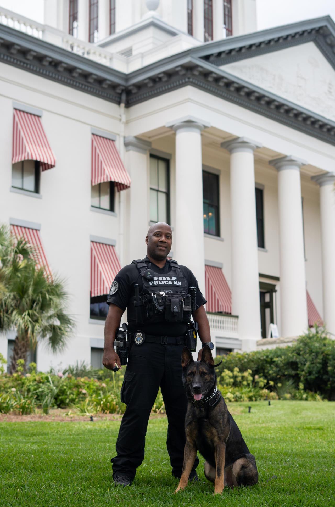 Capitol Police K9 Hunter and his handler