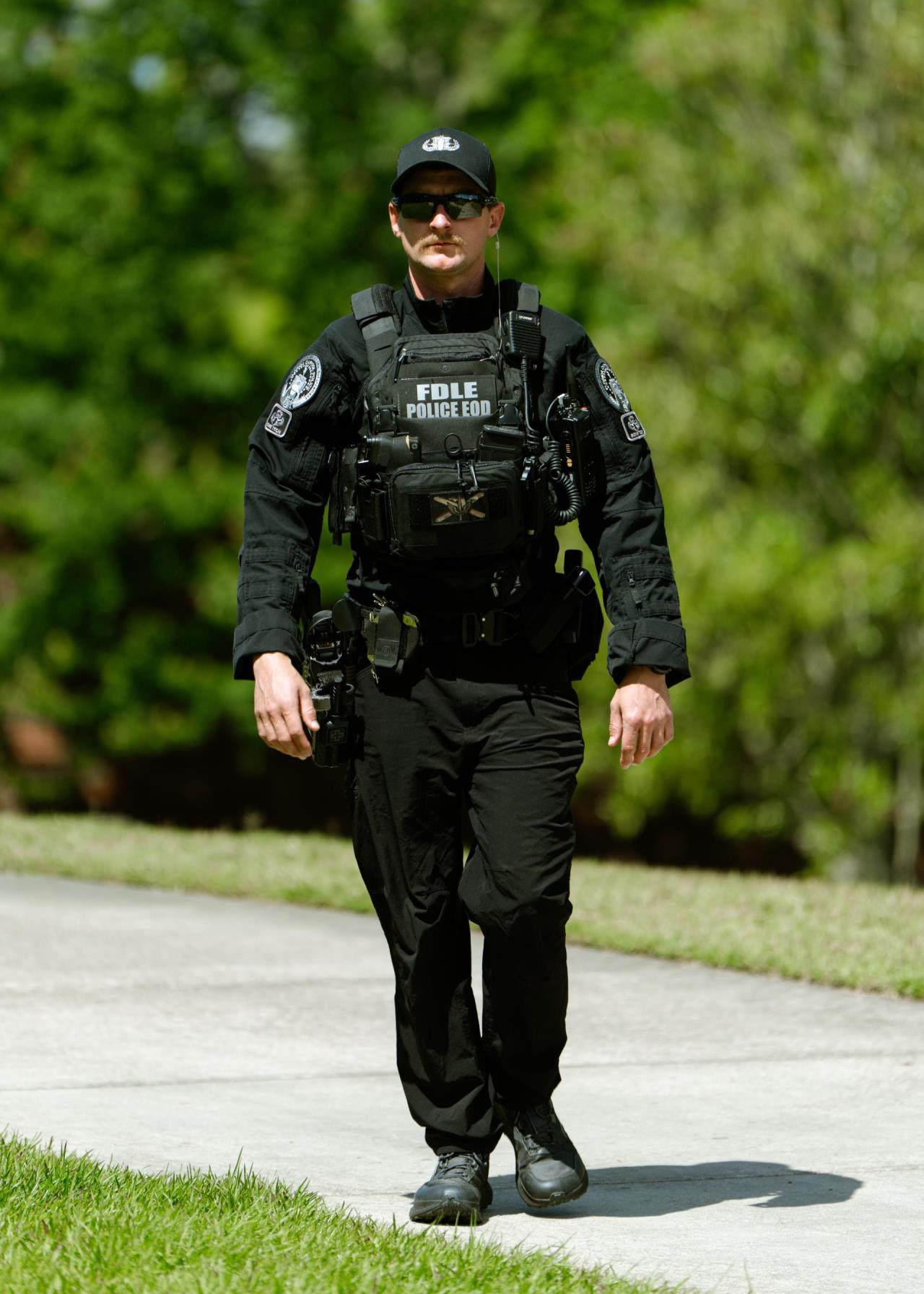 Capitol Police officer walking around