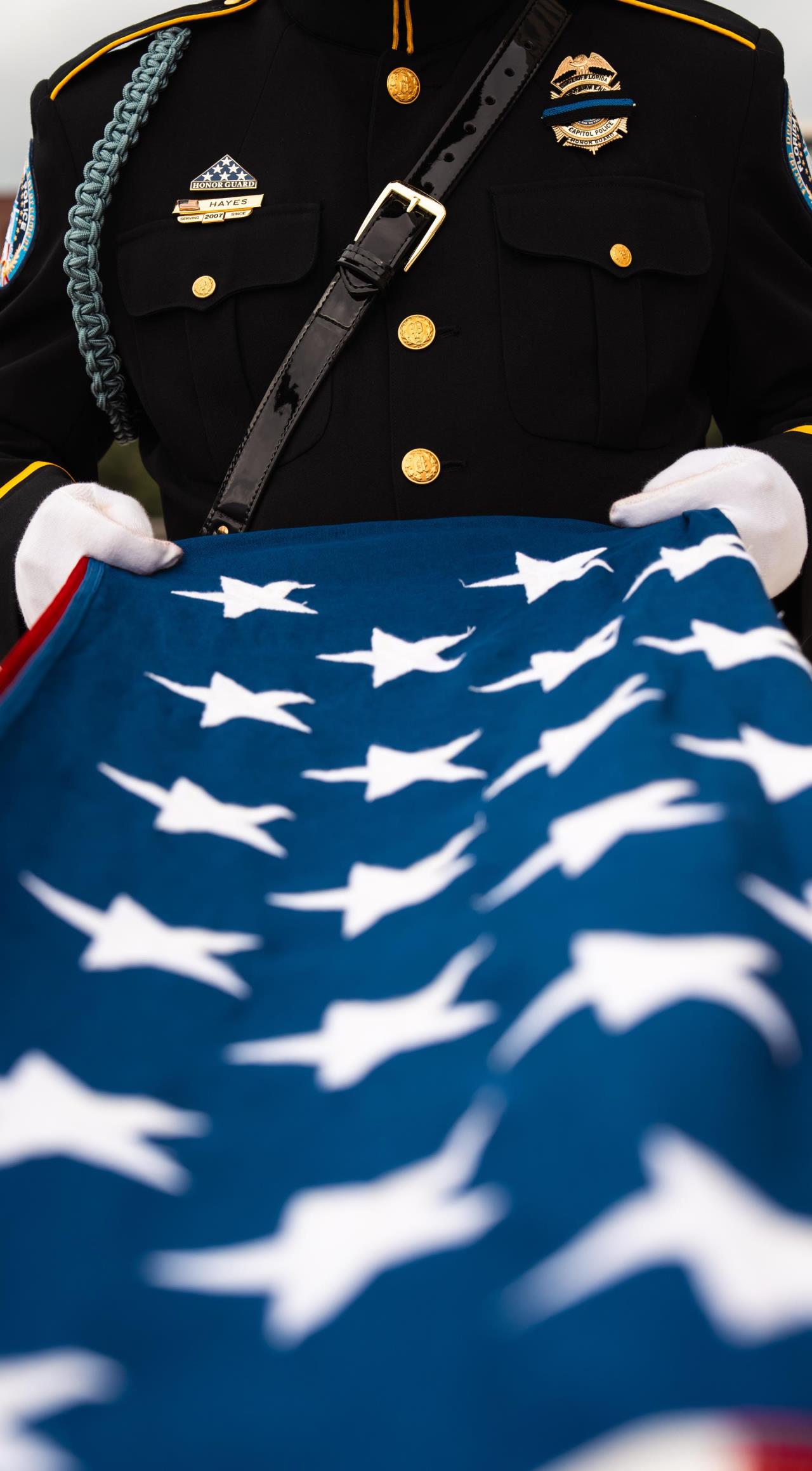 Honor Guard Folding the US Flag