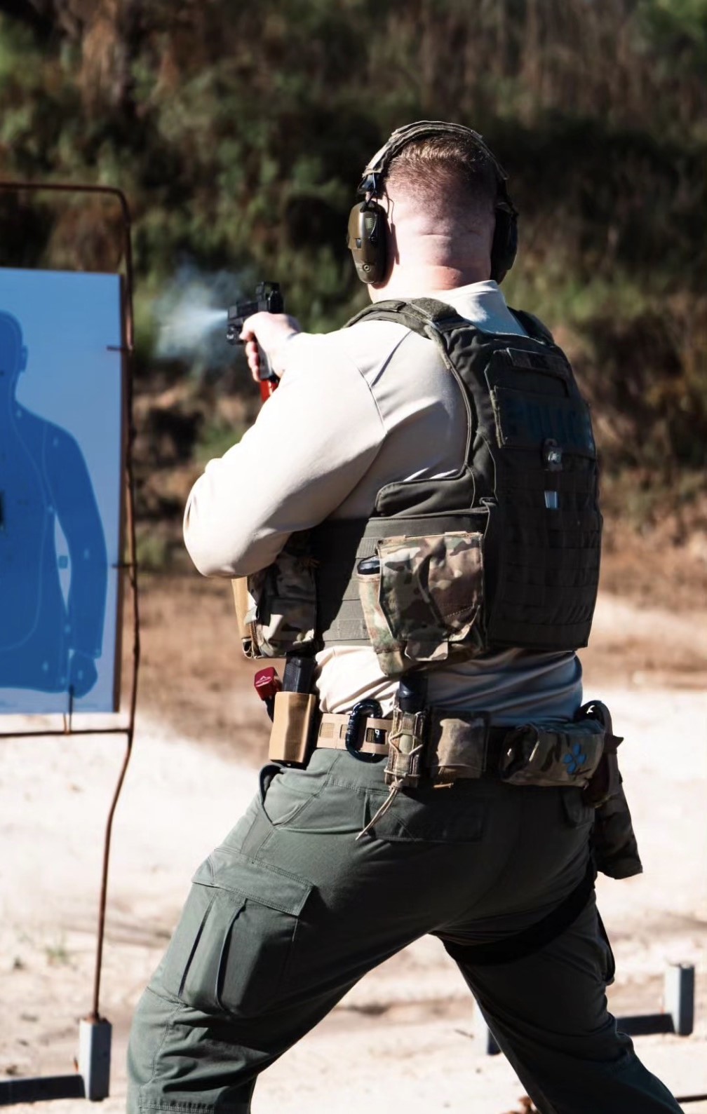 Capitol Police Officer in firearms training