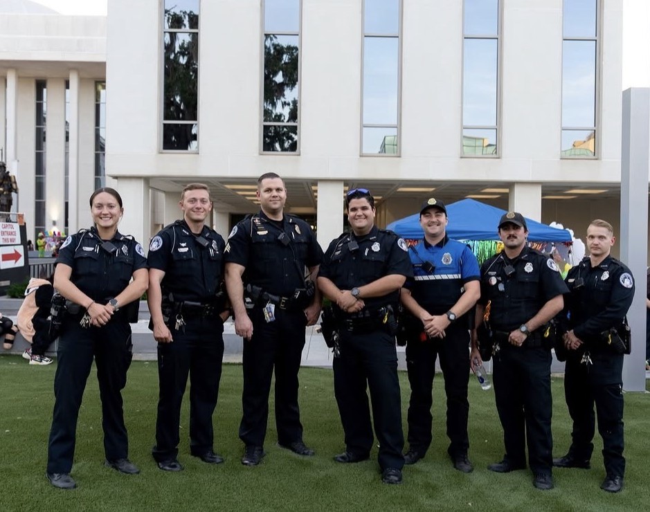 Capitol Police Officers attending a community event.