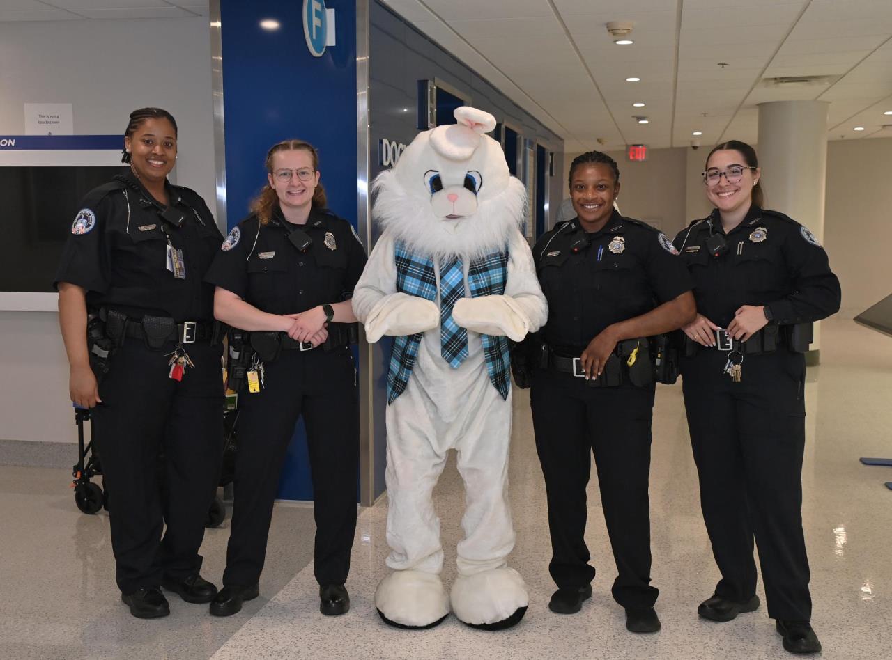 Capitol Police with the Easter Bunny at TMH